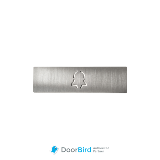 Doorbird RVS naamplaatje met bel uitsnede voor D210X - DS6592